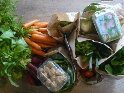 Panier de légumes à 15 € en été